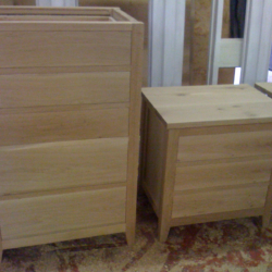 In work dresser close up