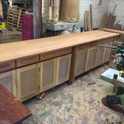 Kitchen using old science Benches 1