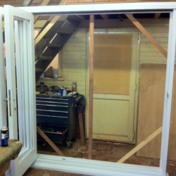 Primed Utile Bi-Folding Doors Open