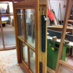 Side View Iroko Sliding Sash