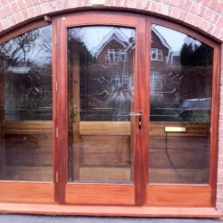 Glass arched exteral door