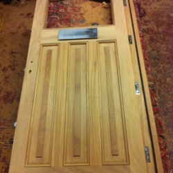Iroko Front Door with central Window